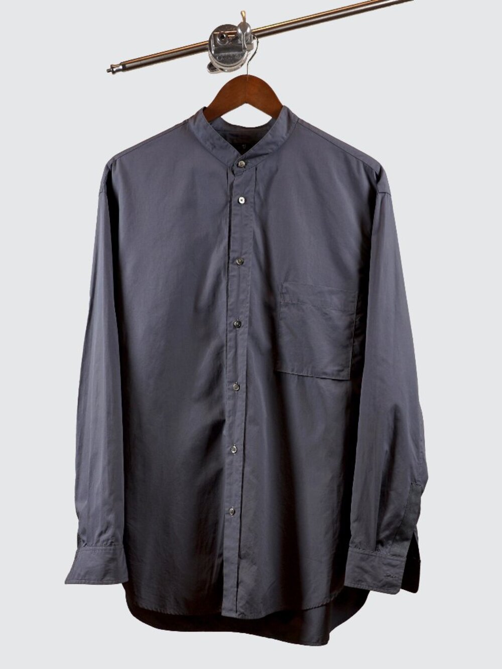 Uniqlo +J Jil Sander Charcoal Stand Collar Oversized Shirt S
